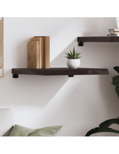 Ripiano Marrone Scuro 60x30x(2-6) cm Massello Rovere Trattato