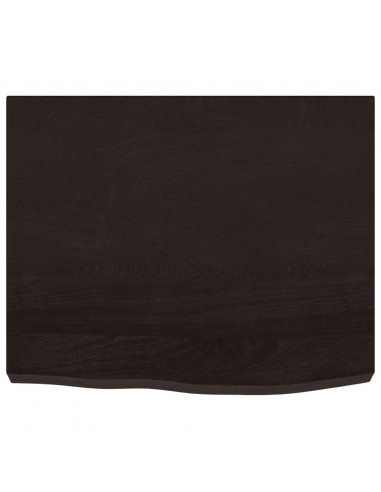 Ripiano Marrone Scuro 60x30x(2-6) cm Massello Rovere Trattato