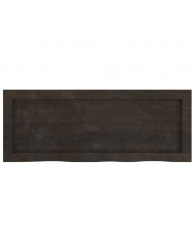 Ripiano Marrone Scuro 80x30x(2-6) cm Massello Rovere Trattato