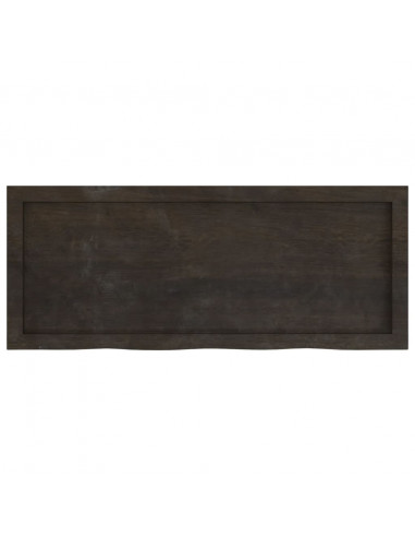 Ripiano Marrone Scuro 100x40x(2-4) cm Massello Rovere Trattato
