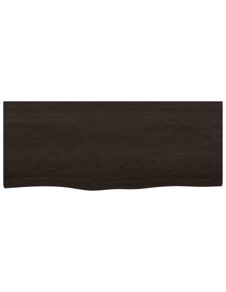 Ripiano Marrone Scuro 100x40x(2-6) cm Massello Rovere Trattato
