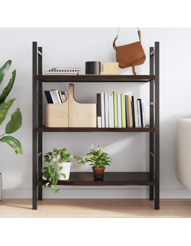 Ripiano Marrone Scuro 100x60x(2-4) cm Massello Rovere Trattato