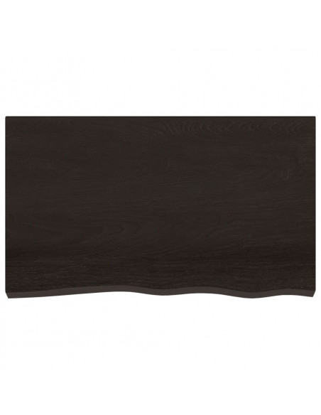 Ripiano Marrone Scuro 100x60x(2-4) cm Massello Rovere Trattato