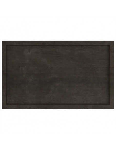 Ripiano Marrone Scuro 100x60x(2-4) cm Massello Rovere Trattato