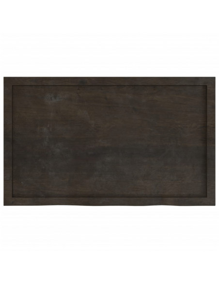 Ripiano Marrone Scuro 100x60x(2-6) cm Massello Rovere Trattato