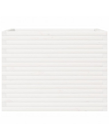 Fioriera da Giardino Bianca 90x60x68,5cm Legno Massello di Pino