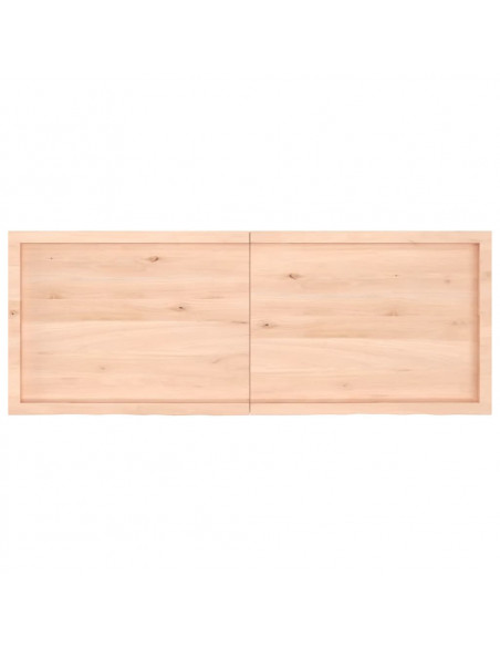 Ripiano a Parete 160x60x(2-4) cm Massello Rovere Non Trattato