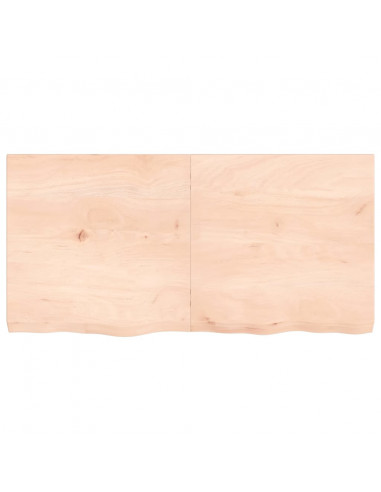 Ripiano a Parete 120x60x(2-6) cm Massello Rovere Non Trattato