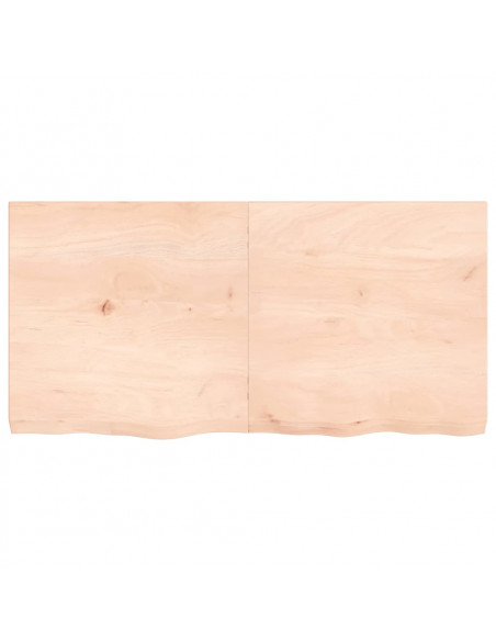 Ripiano a Parete 120x60x(2-6) cm Massello Rovere Non Trattato