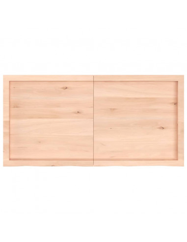 Ripiano a Parete 120x60x(2-6) cm Massello Rovere Non Trattato