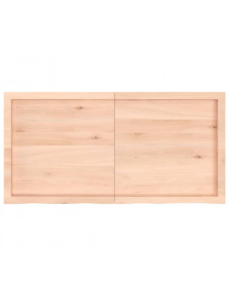 Ripiano a Parete 120x60x(2-6) cm Massello Rovere Non Trattato