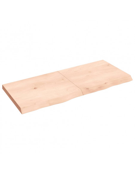 Ripiano a Parete 140x60x(2-6) cm Massello Rovere Non Trattato