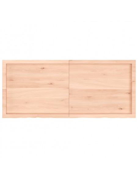 Ripiano a Parete 140x60x(2-6) cm Massello Rovere Non Trattato