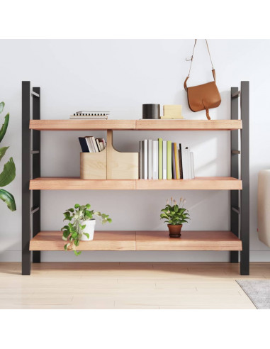 Ripiano Muro Marrone 140x50x(2-6) cm Massello Rovere Trattato