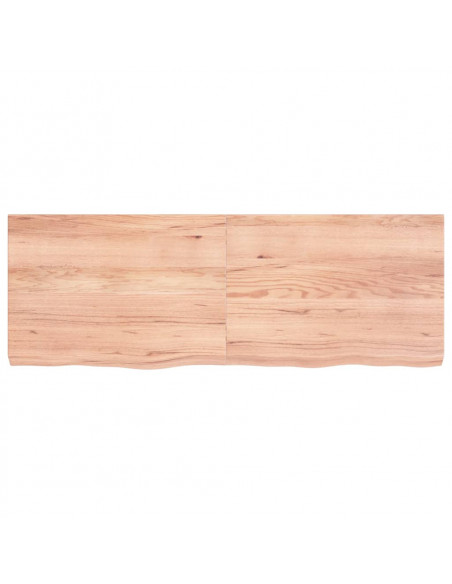 Ripiano Muro Marrone 140x50x(2-6) cm Massello Rovere Trattato