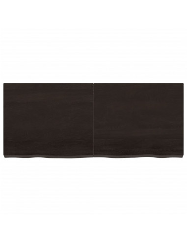 Ripiano Marrone Scuro 120x50x(2-6) cm Massello Rovere Trattato