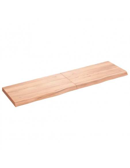 Ripiano Muro Marrone 180x50x(2-6) cm Massello Rovere Trattato