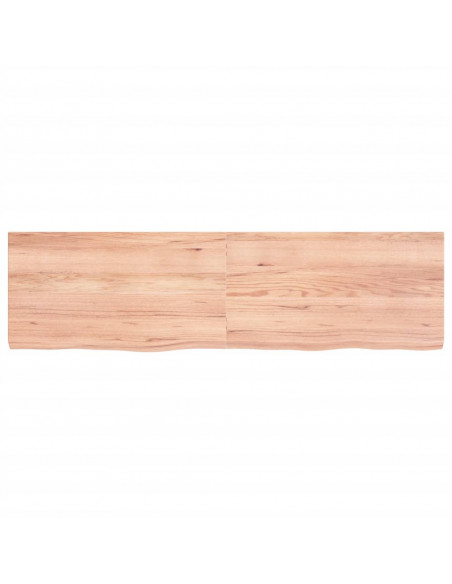 Ripiano Muro Marrone 180x50x(2-6) cm Massello Rovere Trattato