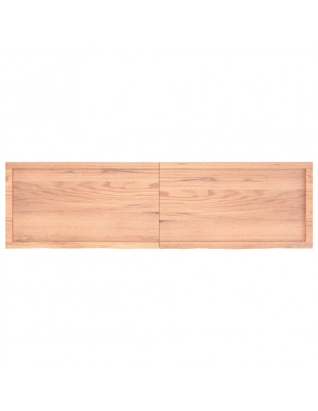 Ripiano Muro Marrone 180x50x(2-6) cm Massello Rovere Trattato