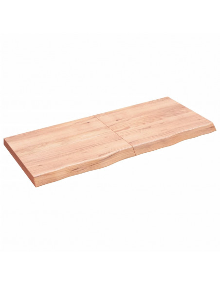 Ripiano Muro Marrone 140x60x(2-6) cm Massello Rovere Trattato