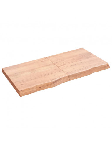 Ripiano Muro Marrone 120x60x(2-6) cm Massello Rovere Trattato