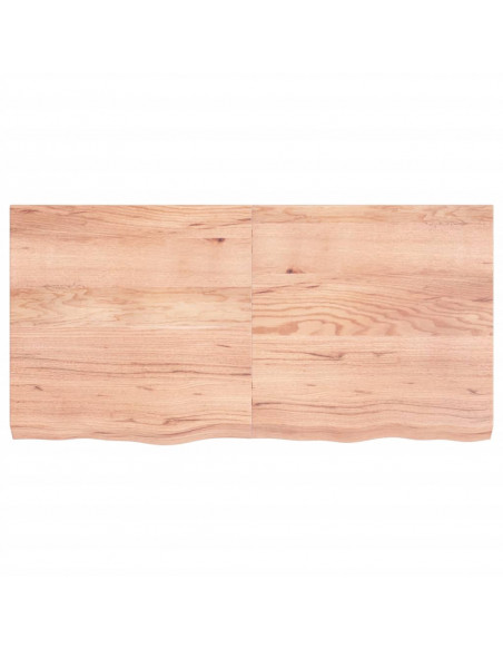 Ripiano Muro Marrone 120x60x(2-6) cm Massello Rovere Trattato