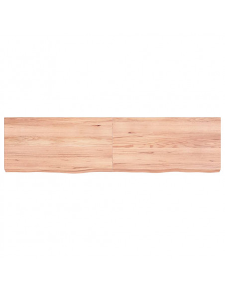 Ripiano Muro Marrone 120x30x(2-6) cm Massello Rovere Trattato