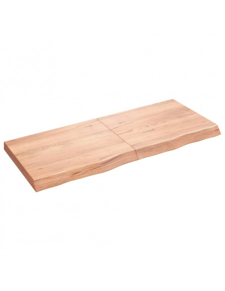 Ripiano Muro Marrone 120x50x(2-6) cm Massello Rovere Trattato