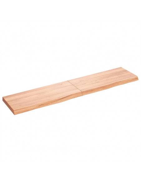 Ripiano Muro Marrone 180x40x(2-6) cm Massello Rovere Trattato