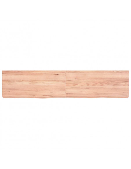 Ripiano Muro Marrone 180x40x(2-6) cm Massello Rovere Trattato