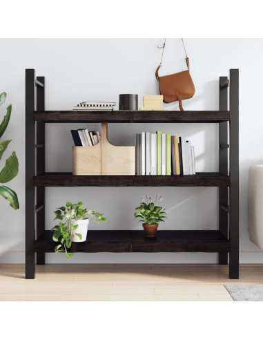 Ripiano Marrone Scuro 120x60x(2-6) cm Massello Rovere Trattato