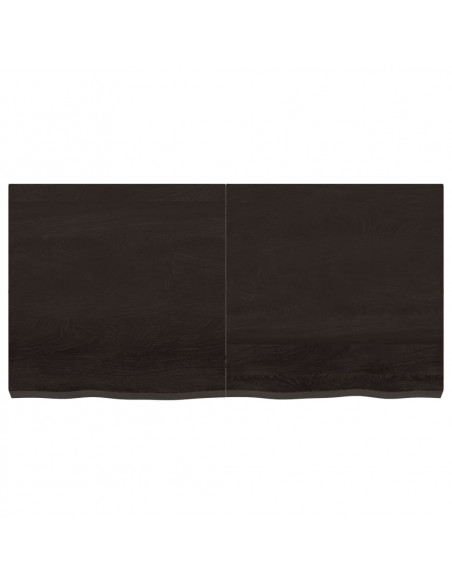 Ripiano Marrone Scuro 120x60x(2-6) cm Massello Rovere Trattato