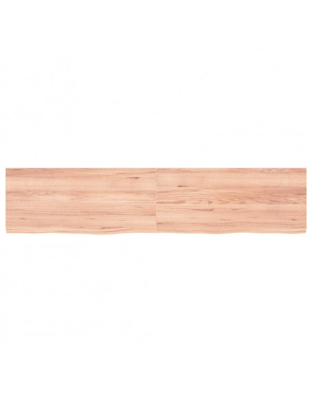 Ripiano Muro Marrone 180x40x(2-4) cm Massello Rovere Trattato