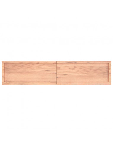 Ripiano Muro Marrone 180x40x(2-4) cm Massello Rovere Trattato