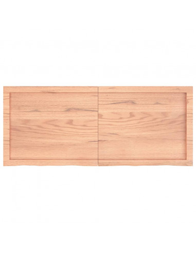 Ripiano Muro Marrone 120x50x(2-4) cm Massello Rovere Trattato