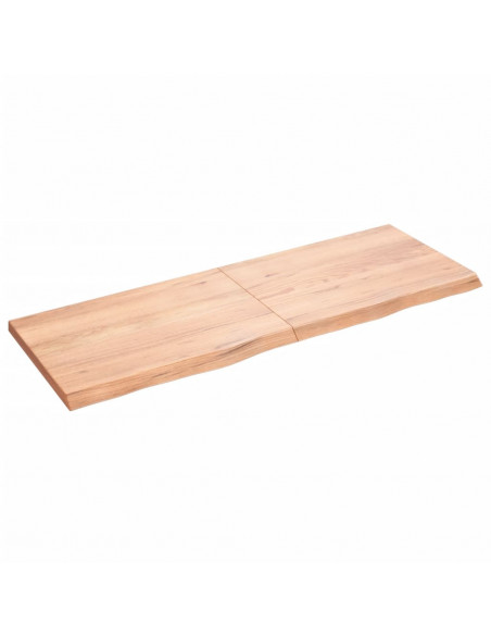Ripiano Muro Marrone 140x50x(2-4) cm Massello Rovere Trattato