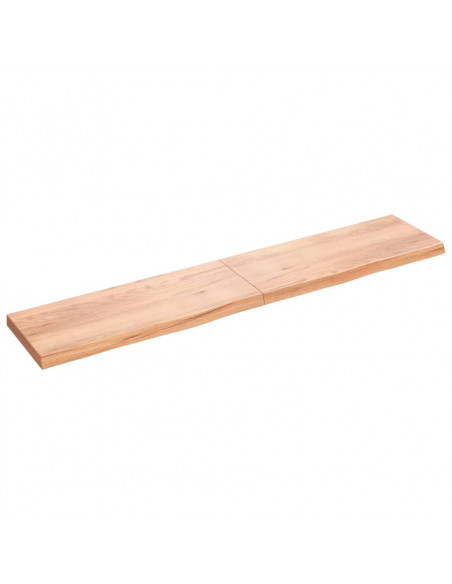 Ripiano Muro Marrone 200x40x(2-6) cm Massello Rovere Trattato