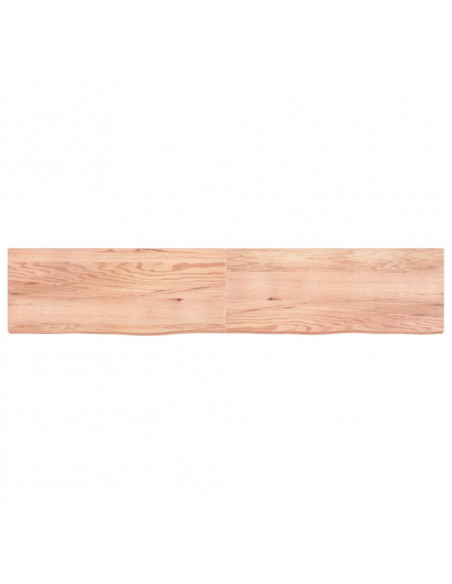 Ripiano Muro Marrone 200x40x(2-6) cm Massello Rovere Trattato