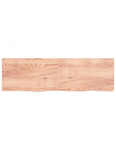 Ripiano Muro Marrone 200x60x(2-4) cm Massello Rovere Trattato