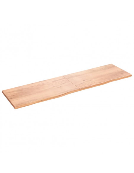 Ripiano Muro Marrone 220x60x(2-4) cm Massello Rovere Trattato