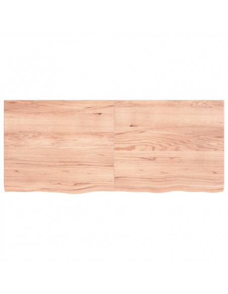 Ripiano Muro Marrone 140x60x(2-4) cm Massello Rovere Trattato
