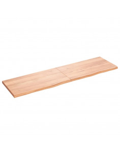 Ripiano Muro Marrone 180x50x(2-4) cm Massello Rovere Trattato 2