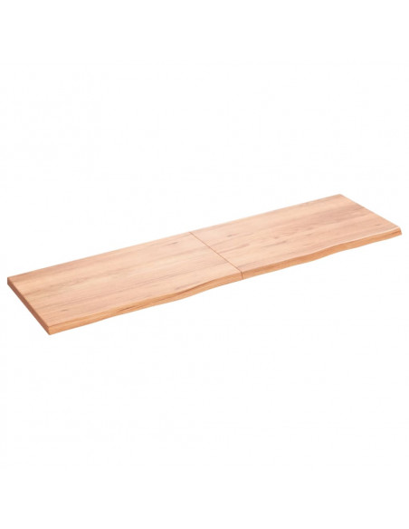 Ripiano Muro Marrone 180x50x(2-4) cm Massello Rovere Trattato