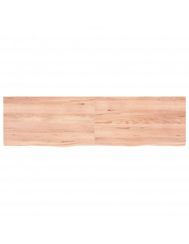 Ripiano Muro Marrone 180x50x(2-4) cm Massello Rovere Trattato