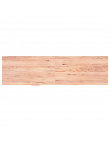Ripiano Muro Marrone 180x50x(2-4) cm Massello Rovere Trattato