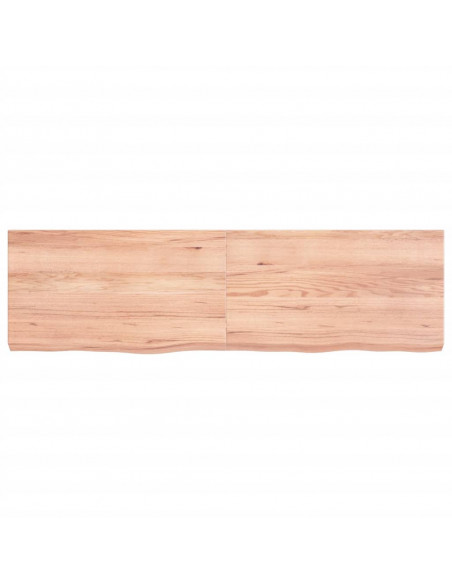 Ripiano Muro Marrone 140x40x(2-6) cm Massello Rovere Trattato