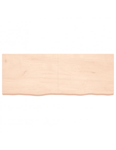 Ripiano a Parete 160x60x(2-6) cm Massello Rovere Non Trattato