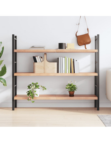 Ripiano Muro Marrone 140x40x(2-4) cm Massello Rovere Trattato