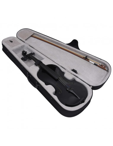 Set Completo Violino con Arco e Mentoniera Nero 4/4