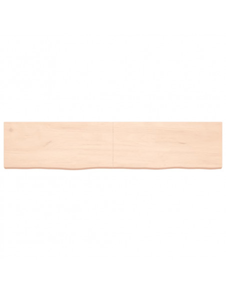 Ripiano a Parete 180x40x(2-6) cm Massello Rovere Non Trattato